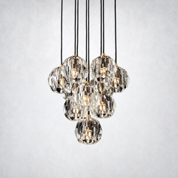 Kristing Clear Crystal Cluster Chandelier D14