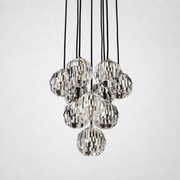 Kristing Clear Crystal Cluster Chandelier D14