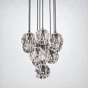 Kristing Clear Crystal Cluster Chandelier D14