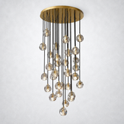 Kristing Clear Crystal Cluster Chandelier D30