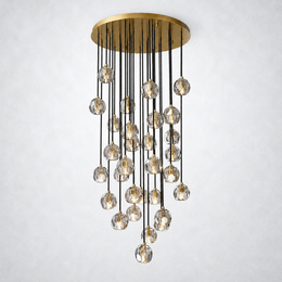 Kristing Clear Crystal Cluster Chandelier D30