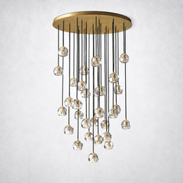 Kristing Clear Crystal Cluster Chandelier D40