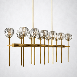 Kristing Cristal Double Linear Chandelier 60