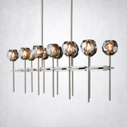 Kristing Cristal Double Linear Smoke Chandelier 60
