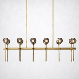Kristing Cristal Double Linear Smoke Chandelier 60