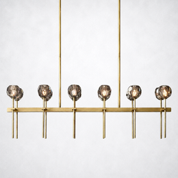 Kristing Cristal Double Linear Smoke Chandelier 60