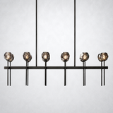 Kristing Cristal Double Linear Smoke Chandelier 60