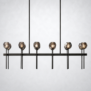 Kristing Cristal Double Linear Smoke Chandelier 60
