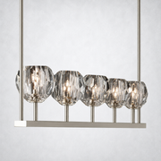 Kristing Cristal Linear Chandelier Clear D48
