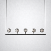 Kristing Cristal Linear Chandelier Clear D48
