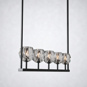 Kristing Cristal Linear Chandelier Clear D48