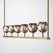 Kristing Cristal Linear Chandelier Smoke 60