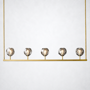 Kristing Cristal Linear Chandelier Smoke D48
