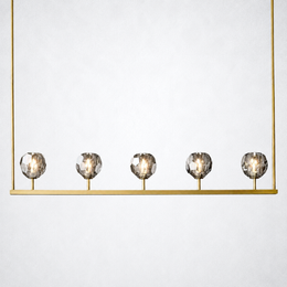 Kristing Cristal Linear Chandelier Smoke D48