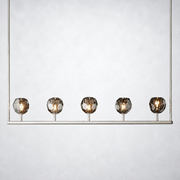 Kristing Cristal Linear Chandelier Smoke D48