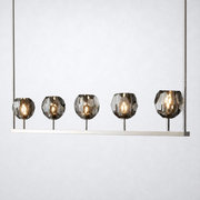 Kristing Cristal Linear Chandelier Smoke D48