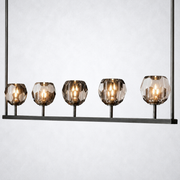 Kristing Cristal Linear Chandelier Smoke D48