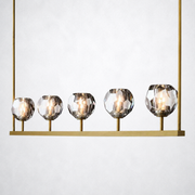 Kristing Cristal Linear Chandelier Smoke D48