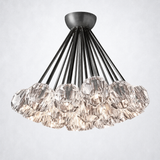 Kristing Crystal Clear Glass Flushmount 24