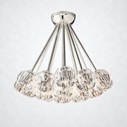 Kristing Crystal Clear Glass Flushmount 24