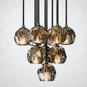 Kristing Smoke Crystal Cluster Chandelier D14
