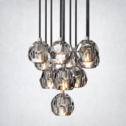 Kristing Smoke Crystal Cluster Chandelier D14