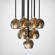 Kristing Smoke Crystal Cluster Chandelier D14