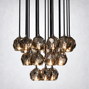 Kristing Smoke Crystal Cluster Chandelier D24