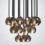 Kristing Smoke Crystal Cluster Chandelier D24