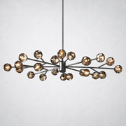 Kristing Smoke Crystal Oval Chandelier D72