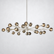 Kristing Smoke Crystal Oval Chandelier D72