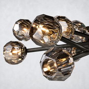 Kristing Smoke Crystal Oval Chandelier D72