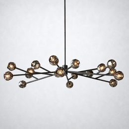 Kristing Smoke Crystal Round Chandelier D72