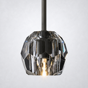 Kristing Smoke Cristal Glass Rod Pendant