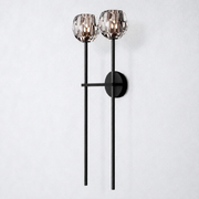 Kristing Clear Crystal Grand Double Sconce 28''