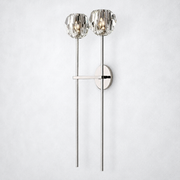 Kristing Clear Crystal Grand Double Sconce 28''
