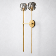 Kristing Clear Crystal Grand Double Sconce 28''
