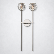 Kristing Clear Crystal Grand Double Sconce 28''