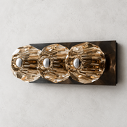 Kristing Clear Glass Linear Wall Sconce 3-lights