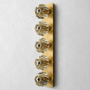Kristing Clear Glass Linear Wall Sconce 5-lights