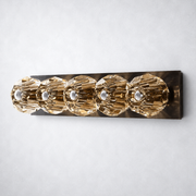 Kristing Clear Glass Linear Wall Sconce 5-lights