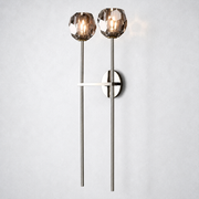 Kristing Smoke Crystal Grand Double Sconce 28''