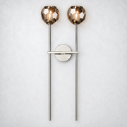 Kristing Smoke Crystal Grand Double Sconce 28''