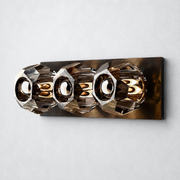 Kristing Smoke Glass Linear Wall Sconce 3-lights