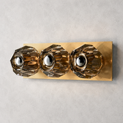 Kristing Smoke Glass Linear Wall Sconce 3-lights