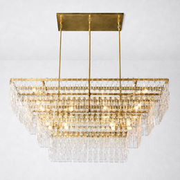 Sarika 4-Tier Rectangle Chandelier 72