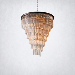 1920 Kaile Glass Spiral Chandelier