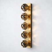 Kristing Smoke Glass Linear Wall Sconce 5-lights