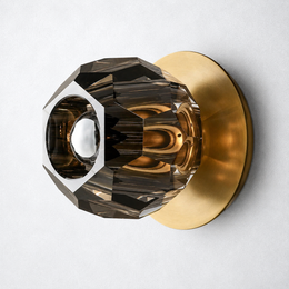 Kristing Smoke Glass Tiny Wall Sconce