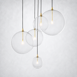 Lecia Glass Globe Cluster Chandelier 24''